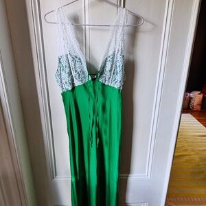 Free People Intimately Countryside Maxi Slip Dress (Green) Size Small